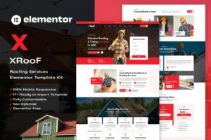 XRoof - Roofing Services Elementor Template Kit